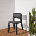 VIHOLMEN Chair, outdoor, dark grey