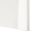 BESTÅ Storage combination with doors, white/Selsviken high-gloss/white, 180x42x65 cm