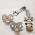 Elodie Details Pacifier Clip Wood - Wood Hazy Jade