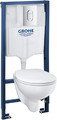 Grohe Concealed Toilet Frame Solido Bau, with Rimless Bowl & Soft-close Toilet Seat