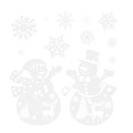 Christmas Window Stickers Glitter Snowman