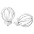 TALLBARSMAL Finials, 1 pair, white