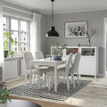 EKEDALEN / BERGMUND Table and 4 chairs, white/Orrsta light grey/white, 120/180 cm