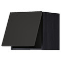 METOD Wall cabinet horizontal, black/Nickebo matt anthracite, 40x40 cm