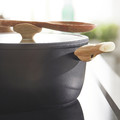 HUSKNUT Pot with lid, non-stick coating black, 4.7 l