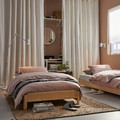 UTÅKER Stackable bed with 2 mattresses, pine/Vannareid firm, 80x200 cm