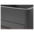 IDÅSEN Drawer unit with smart lock, dark grey, 42x61 cm