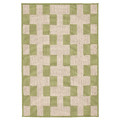 GÅNGSTIG Kitchen mat, flatwoven green/off-white, 60x90 cm