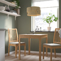 EKEDALEN / EKEDALEN Table and 2 chairs, oak oak effect/Orrsta light grey, 80/120 cm