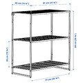 JOSTEIN Shelving unit, in/outdoor/wire white, 81x40x90 cm