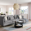 SÖDERHAMN 4-seat sofa with chaise longue, Tonerud grey