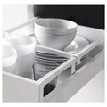 METOD / MAXIMERA Hi cab w shlvs/4 drawers/dr/2 frnts, white/Veddinge white, 40x60x220 cm