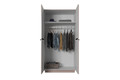 Wardrobe Nicole 100 cm, antique pink, black handles