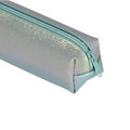 Pencil Case with Zipper, metallic mint