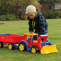 Wader Tractor Giant with Shovel and Trailer, assorted colours, 117cm 12m+