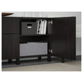 BESTÅ Storage combination with drawers, black-brown/Lappviken/Stubbarp black-brown, 180x42x74 cm