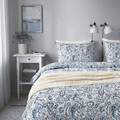 RODGERSIA Duvet cover and pillowcase, blue/white, 150x200/50x60 cm