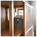 NORDKISA Open wardrobe with sliding door, bamboo, 120x186 cm
