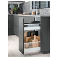 EKBACKEN Worktop, dark grey, marble effect laminate, 186x2.8 cm