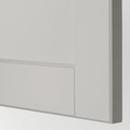 METOD Wall cabinet horizontal w push-open, white/Lerhyttan light grey, 40x40 cm