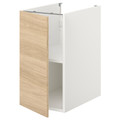 ENHET Bc w shlf/door, white, oak effect, 40x60x75 cm