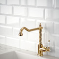 GLITTRAN Kitchen mixer tap, brass-colour