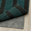 VÄGSKYLT Rug, flatwoven, blue-green/black, 80x150 cm