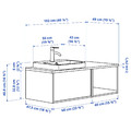 ÄNGSJÖN / BACKSJÖN Wash-stand/wash-basin/tap, oak effect/white marble effect, 102x49x41 cm