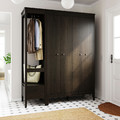 IDANÄS Wardrobe combination, dark brown, 180x59x211 cm