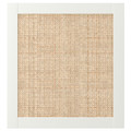 STUDSVIKEN Door, white/woven poplar, 60x64 cm