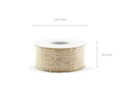 Jute Ribbon with Lace 40mm/5m