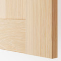 BERGSBO Door with hinges, white stained oak effect, 50x229 cm