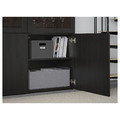 BESTÅ Storage combination w/glass doors, Lappviken, Sindvik black-brown, clear glass, 120x40x192 cm