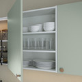 ENHET Kitchen, pale grey-green, 243x63.5x222 cm