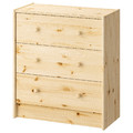 RAST Chest of 3 drawers, pine, 62x70 cm