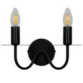 GoodHome Wall Lamp Mashatu 2-p E14, black