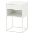 VIKHAMMER Nightstand, white, 40x39 cm