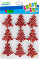 Craft Christmas Stickers Christmas Tree 9pcs, glitter