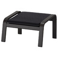 POÄNG Footstool, black-brown, Knisa black