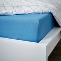 DVALA Fitted sheet, blue, 180x200 cm