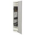 METOD / MAXIMERA High cabinet with cleaning interior, white/Lerhyttan light grey, 40x60x200 cm