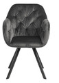 Upholstered Chair Lola, auto return, velvet, dark grey