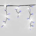 Christmas Curtain Lights In-/Outdoor 100 LED 4.8m, icicles, blue/cool white