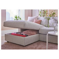 VIMLE 4-seat sofa with chaise longue, with wide armrests/Gunnared beige