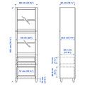 BESTÅ Storage combination w glass doors, white Smeviken, Ostvik/Kabbarp white clear glass, 60x42x202 cm