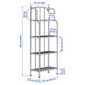 LÄCKÖ Shelving unit, outdoor, grey, 61x160 cm