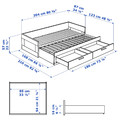 BRIMNES Day-bed w 2 drawers/2 mattresses, white/Åfjäll firm, 80x200 cm