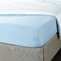 BRUKSVARA Fitted sheet, blue, 140x200 cm