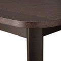 STRANDTORP / ODGER Table and 4 chairs, brown, anthracite, 150/205/260x95 cm