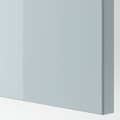 BESTÅ TV bench with drawers and door, white/Selsviken light grey-blue, 180x42x39 cm